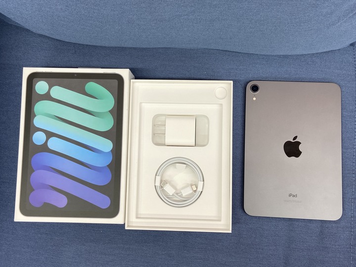 剛買原廠保固長 Apple IPad Mini 6 64G Mini6蘋果平板 二手WIFI版 黑灰色 盒裝