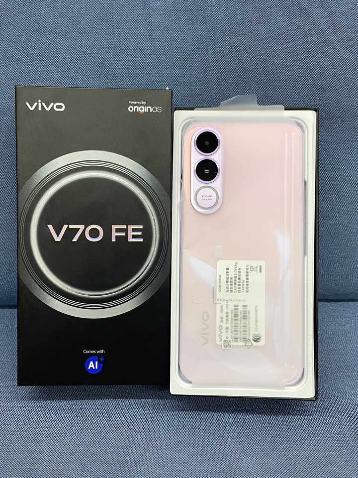 拆封新品 5G Vivo V70 fe 12G/256G 5G攝影手機 紫色台灣公司貨