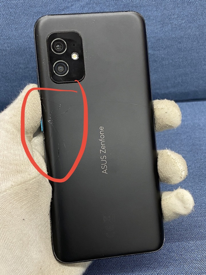 (背蓋破裂邊框科碰) ASUS Zenfone 8 黑色 8G+128G Zenfone8 華碩手機