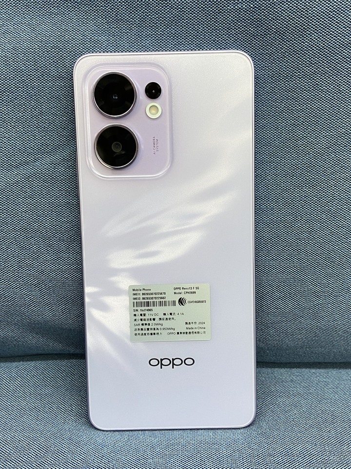 OPPO Reno 13f 8G+256G 5G手機 reno13 reno 13 紫色 單手機