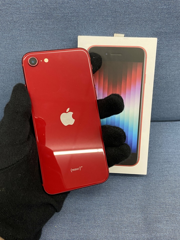 盒裝Apple IPhone SE3 SE 3 64G二手蘋果5G手機 2022 第三代 紅色 647382