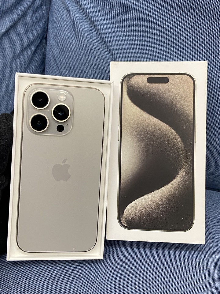 Apple IPhone 15 Pro 128G 二手蘋果手機IPhone15 Pro 鈦色 F9CGW4