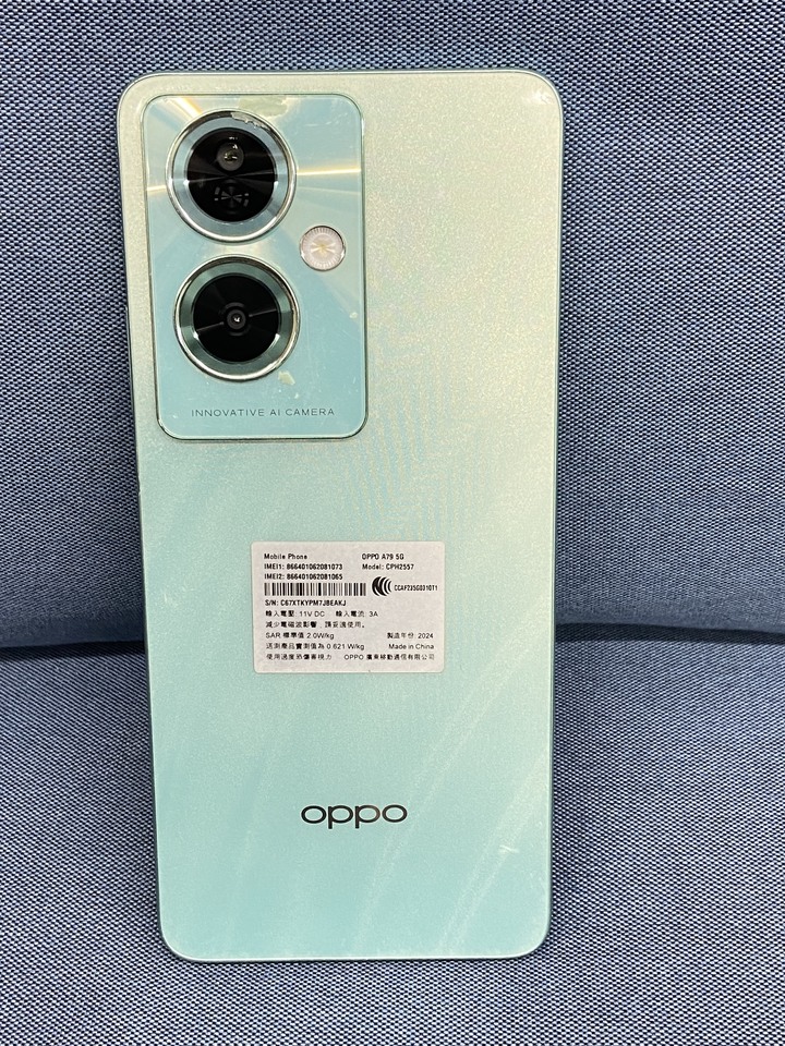 OPPO A79 5G 4G+128G 二手5G歐伯美顏綠色手機