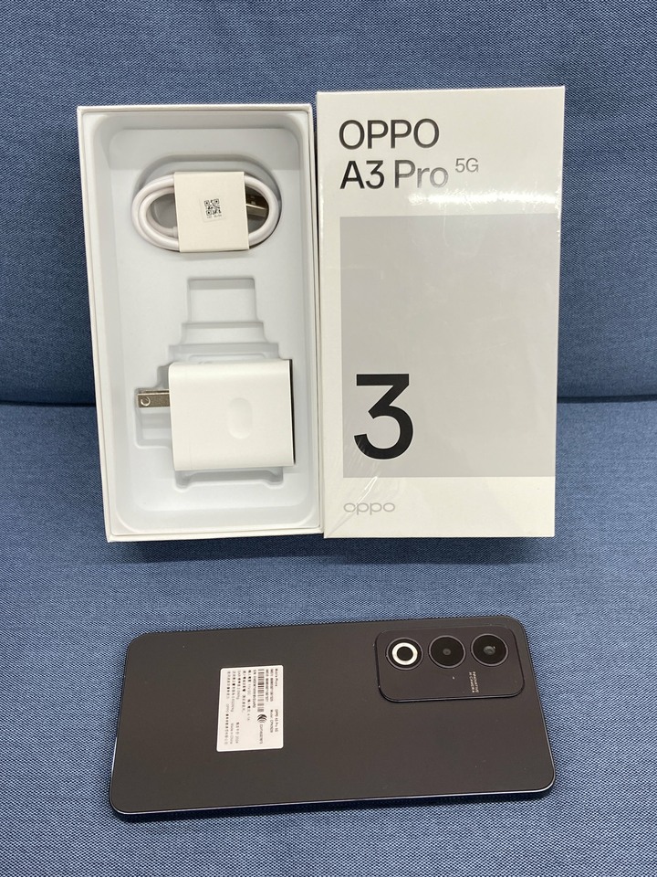 OPPO A3 PRO 5G 6G+128G 5G手機 黑色 盒裝充電器