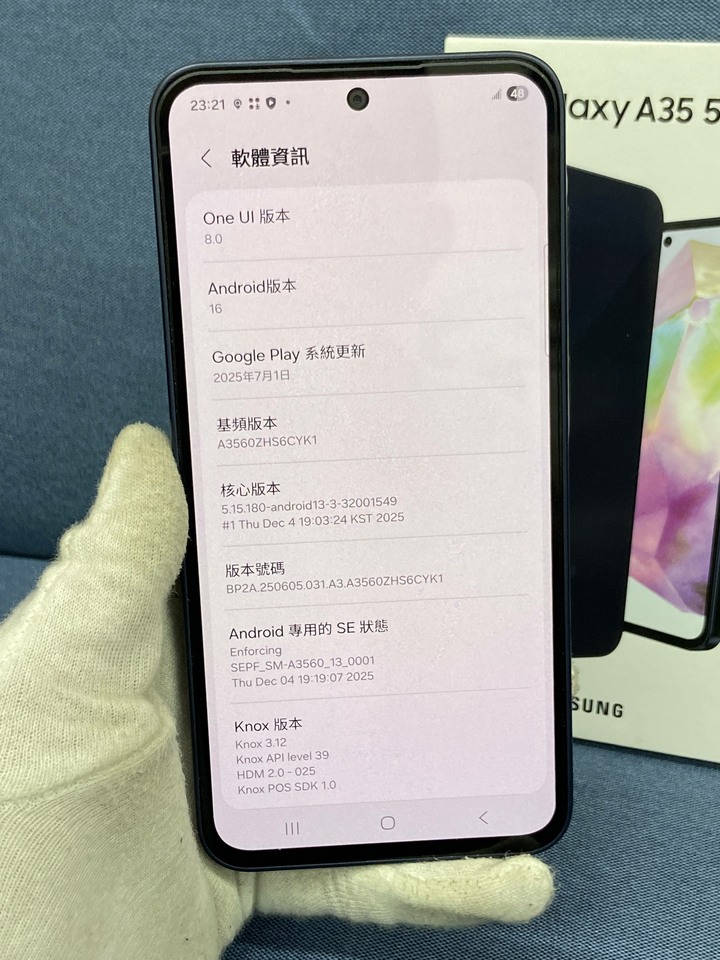 SAMSUNG A35 6+128G 5G 二手三星拍照手機 黑藍色 盒裝漂亮