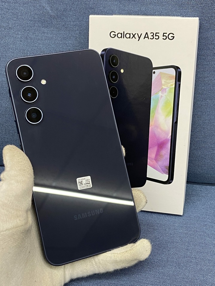 SAMSUNG A35 6+128G 5G 二手三星拍照手機 黑藍色 盒裝漂亮