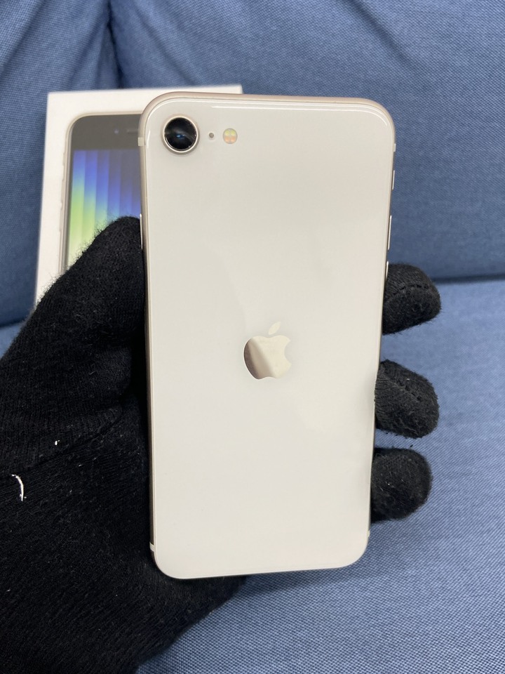 副廠電池Apple IPhone SE3 SE 3 128G二手蘋果5G手機 2022 第三代 白色 Q0Y232
