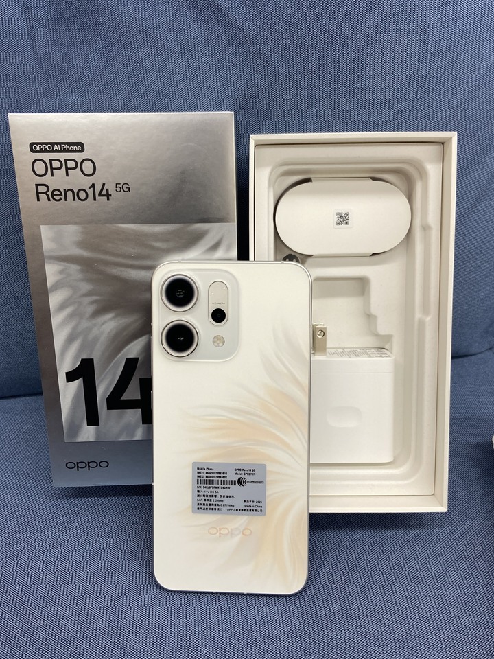 拆封新品!!! OPPO Reno 14 12G+256G 5G手機 白色 Reno14