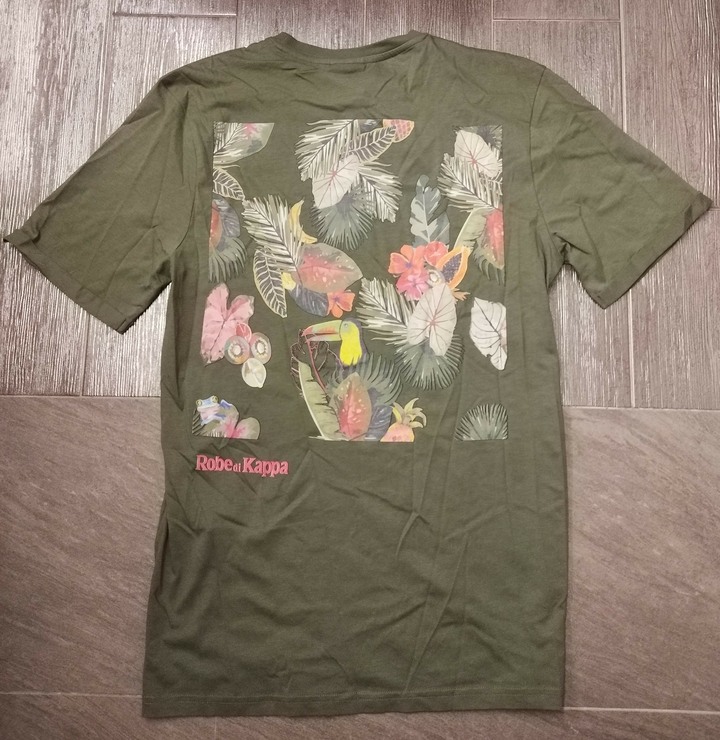全新專櫃正品 Robe di kappa 橄欖綠 熱帶雨林圖騰 t shirt