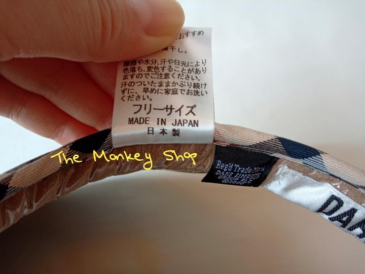 日本製 日本帶回 抗UV 全新正品 DAKS 黑色拼接經典米色格紋遮陽帽 帽子