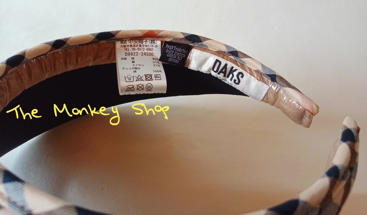 日本製 日本帶回  抗UV 全新正品 DAKS 深藍色拼接經典米色格紋遮陽帽 帽子