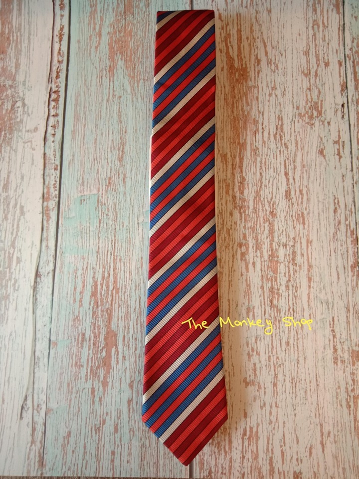 全新正品 Paul Smith 純絲質多色斜紋 經典款領帶