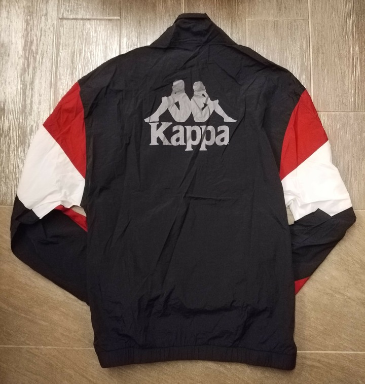 全新專櫃正品 Kappa 黑色紅色白色相間 連帽外套