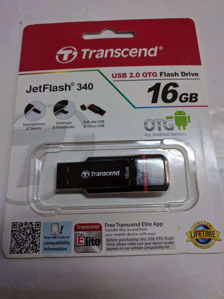 創見 Transcend 16GB JetFlash 340 OTG 隨身碟(JF340)