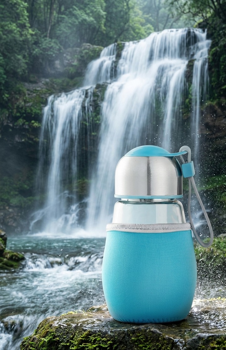 家魔仕 玻璃企鵝瓶400ml HM-3563(藍)