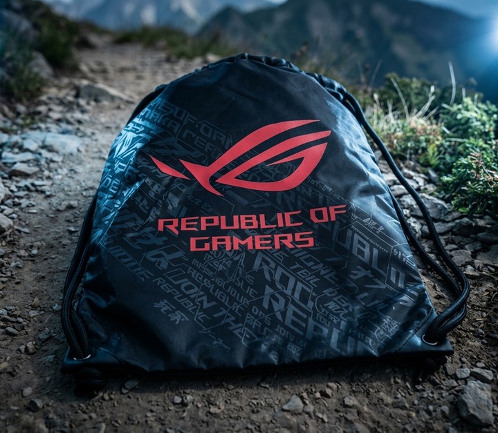 全新 ASUS 華碩玩家共和國 ROG 電競 潮 束口袋 防潑水 後背包