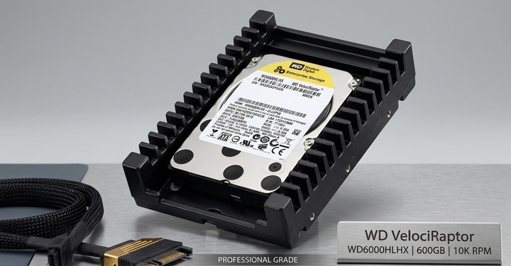 WD VelociRaptor 600GB 萬轉硬碟（WD6000HLHX，全新、未使用）