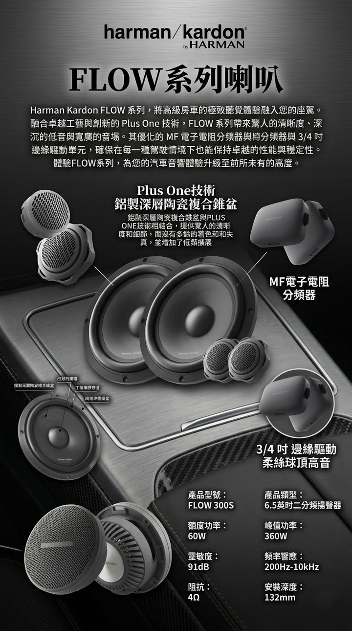 Harman Kardon FLOW 600CF / 300S 高階分音器
