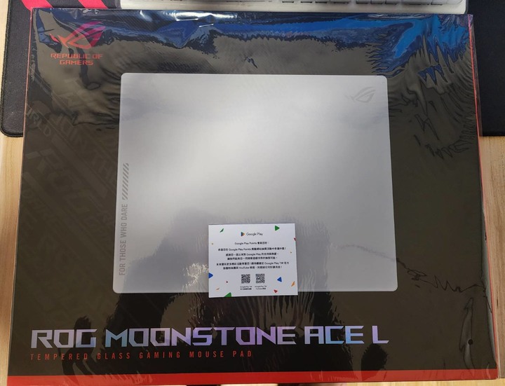 ASUS ROG Moonstone Ace L 電競滑鼠墊(白)