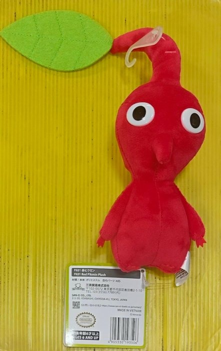 紅皮~PIKMIN~紅色皮克敏~W9×D9×H17cm~日本帶回~任天堂正版商品~
