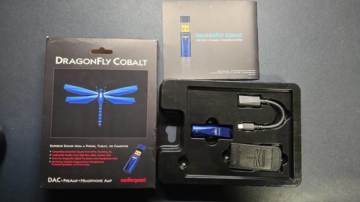 藍蜻蜓 Audioquest DragonFly USB DAC COBALT隨身耳機擴大機 DAC (盒裝配件完整)