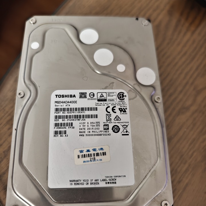 4TB 二手良品 硬碟