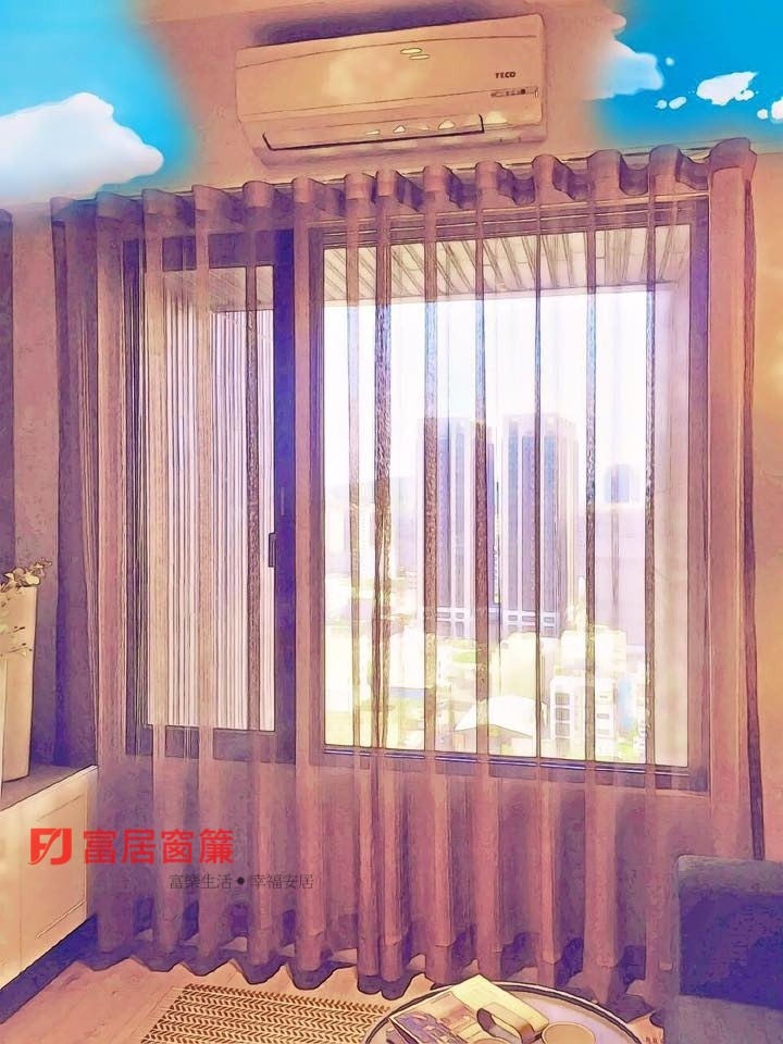 富居窗簾好評活動~買布贈同窗浪漫窗紗!滿萬再贈精美扶帶銅座喔!