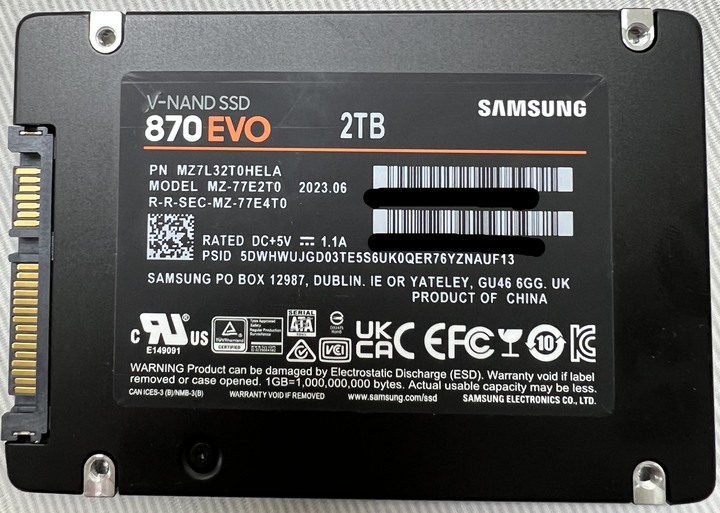 三星 870 EVO 2TB 2.5 吋 SSD