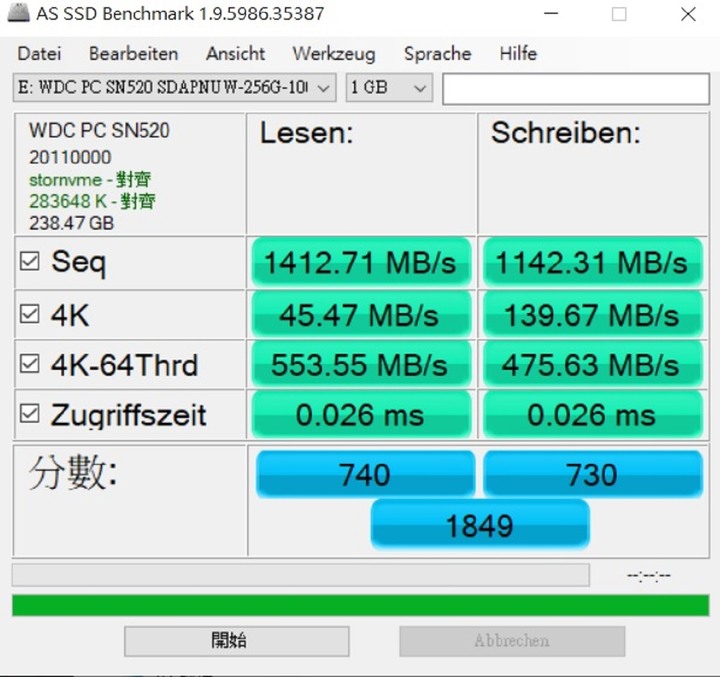 WD SN520-256G SSD NVMe M.2 SDAPNUW