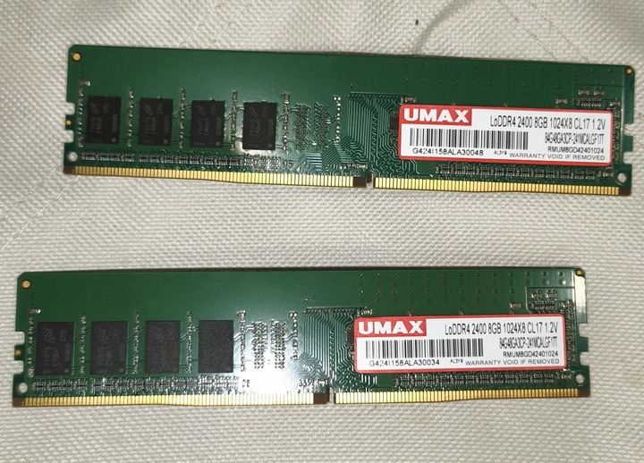 UMAX DDR4 2400 16G  8G 2條 記憶體 原價屋 終身保固