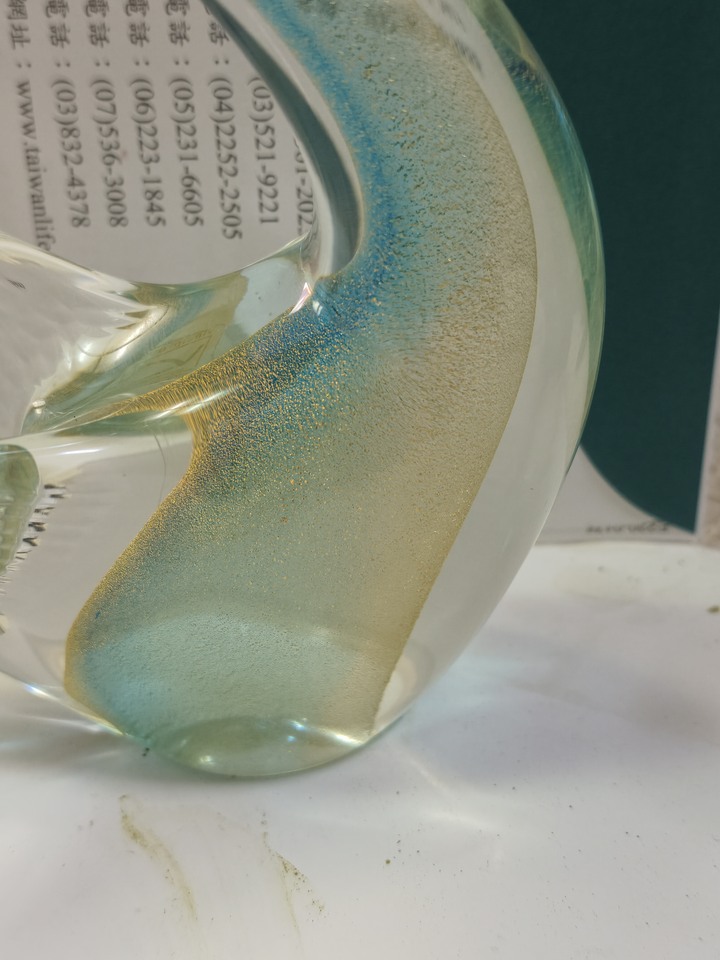 Vinciprova Murano Sommerso 多層包裹套色閃亮金沙與透明線條的威尼斯藝術玻璃琉璃天鵝 Vetri di Murano 手工藝術玻璃 貼紙 Made in Italy