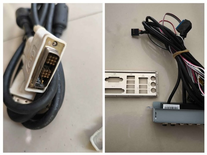 售ASUS 主機板用的USB3專線+ 前面板控制線+ 後銘板+ 機殼微動開關+ DVI 螢幕線