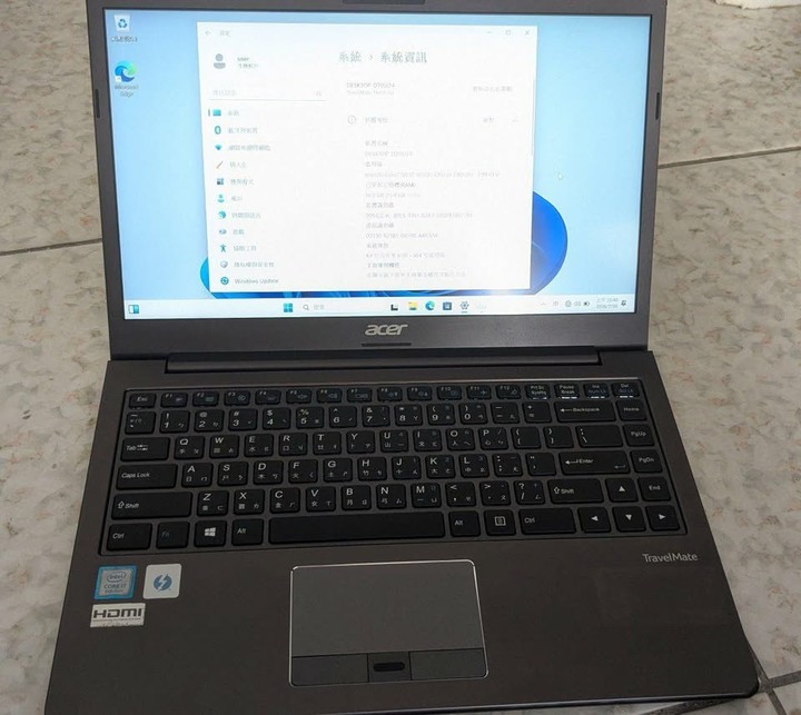 Acer TravelMate T6410-G3 i7-8550U/16G/256GB SSD/1TB 狀況優